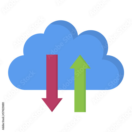 Cloud Switch Flat Multicolor Icon