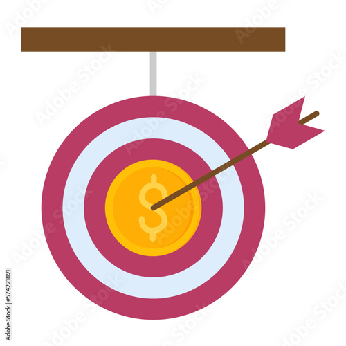 Target Flat Multicolor Icon