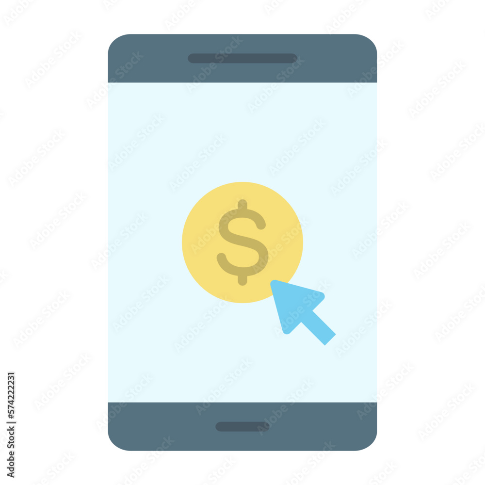 Cost Per Click Flat Multicolor Icon Cost Per Click Flat Multicolor Icon