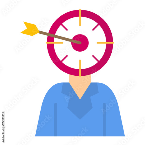 Head Hunting Flat Multicolor Icon