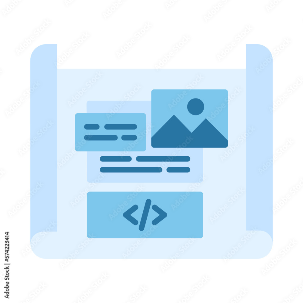 Mockup Design Flat Multicolor Icon Mockup Design Flat Multicolor Icon