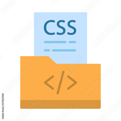 CSS File Flat Multicolor Icon