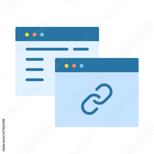 Backlink Flat Multicolor Icon