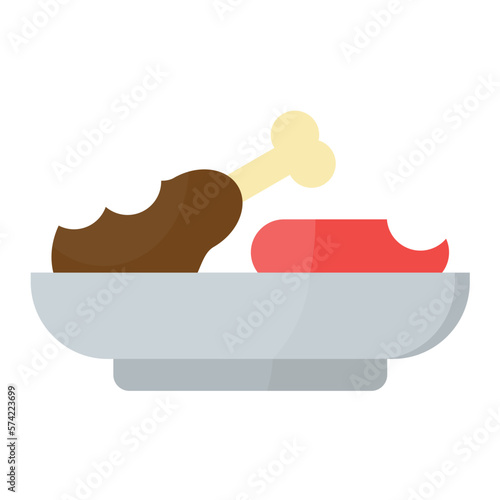 Leftovers Flat Multicolor Icon