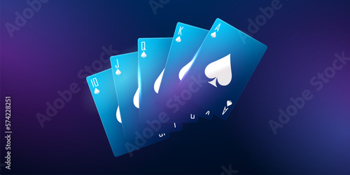 casino background design with luxury poker cards vector illustration