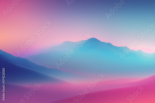 Simple Soft Wave Background, Modern Mountain Sky Bright Pastel color Design. Used as banner, presentation or wallpaper - generativ ai