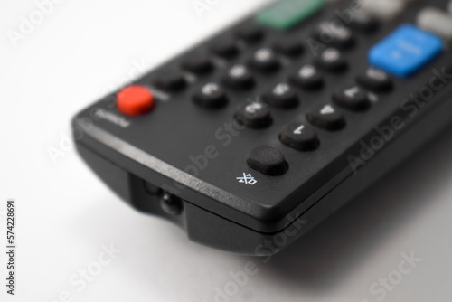 Digital tv remote control isolated on white background.