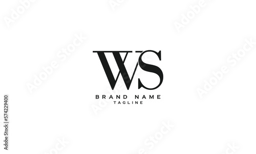 WS, SW, Abstract initial monogram letter alphabet logo design