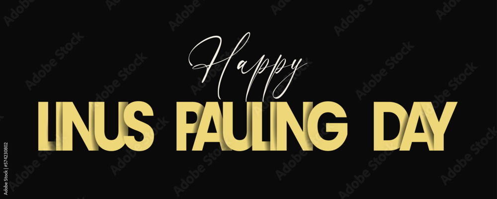 Linus pauling day design template with luxury simple Vector illustration design.