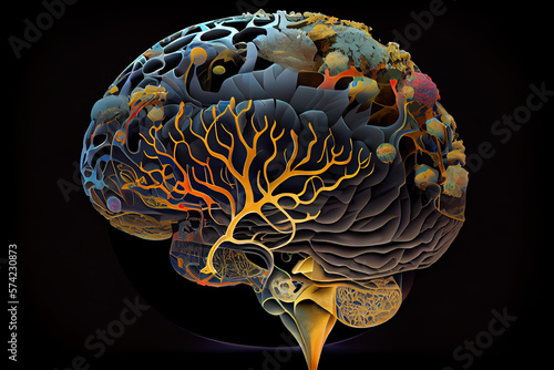 Brain and Mindset Concept - Generative AI illustration