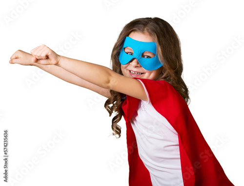Superhero cute kid wearing a costume