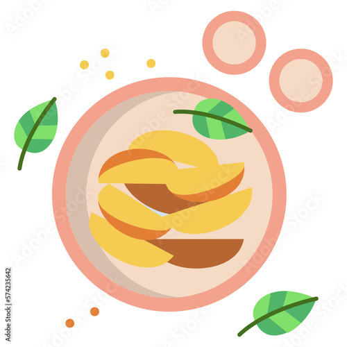 Potato wedges icon
