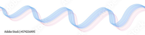 3d ribbon line curve blue pink  wave  wavy  smooth colorful
