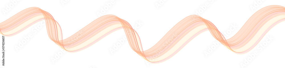 3d ribbon line curve orange, wave, wavy, smooth colorful