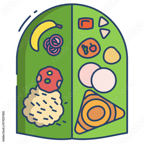 Outlined Indian Thali icon