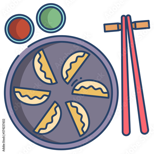 Outlined Jiaozi dish icon