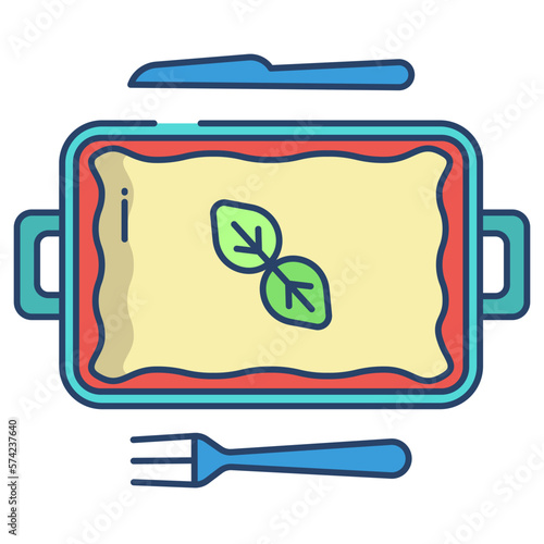 Outlined Lasagna dish icon
