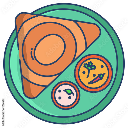 Outlined Dosa icon