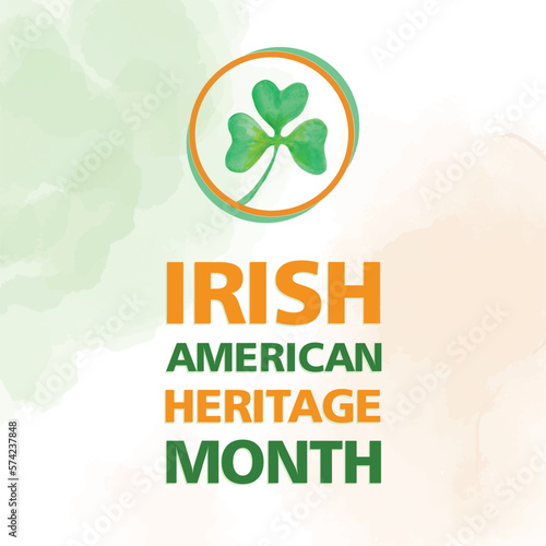 Irish-American Heritage Month, Celebrated all March in the United States.modern background vector illustration