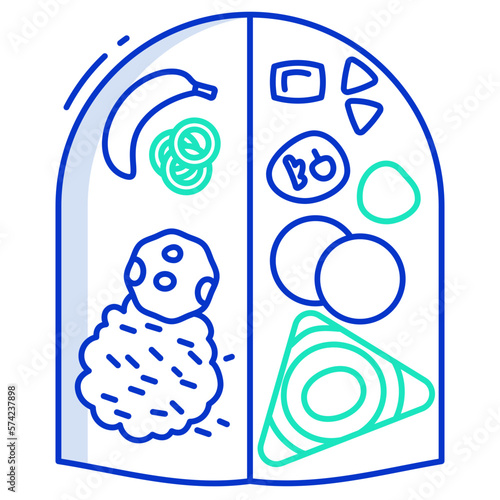 Outlined Indian Thali icon