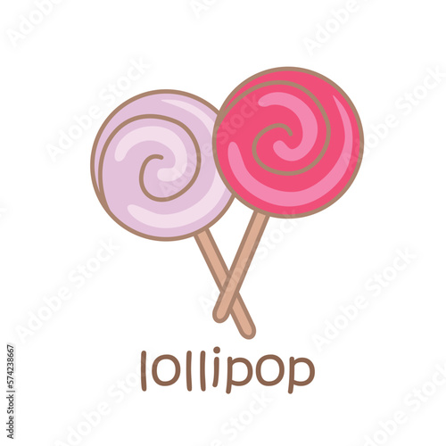Vocabulary Alphabet L For Lollipop Illustration Vector Clipart