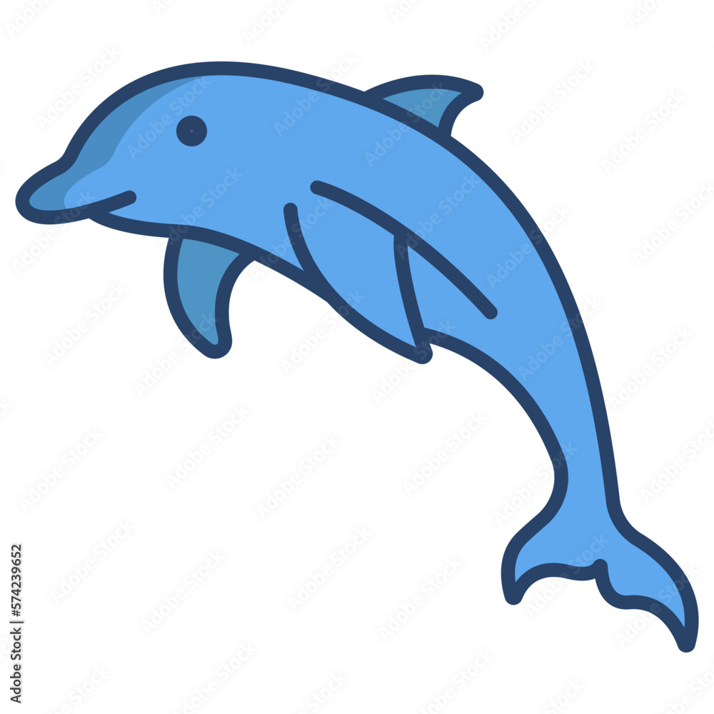 Fototapeta premium Dolphin Fish icon