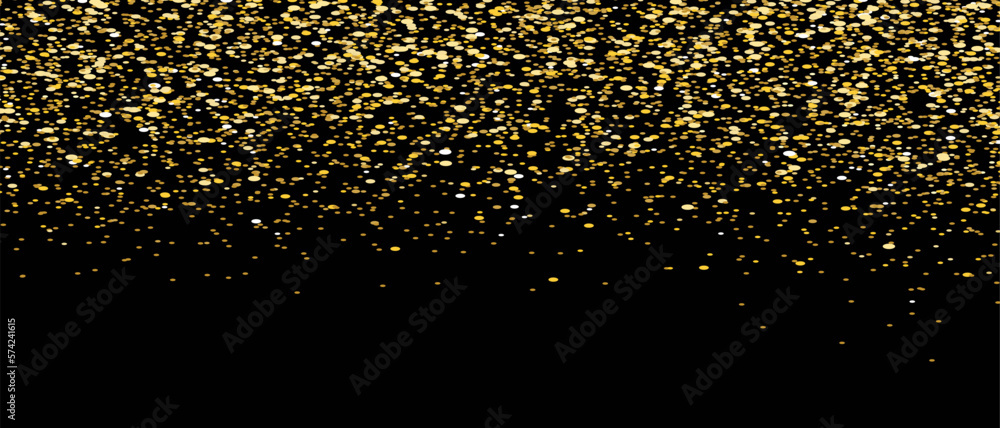 Gold glitter background, vector. Golden glitter background for greeting card, cover, wallpaper and banner. Backdrop for brochure, vip flyer and party leaflet. Abstract concept, vector illustration