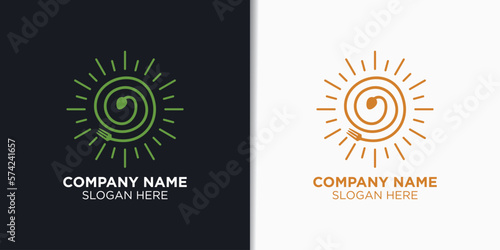 food planet logo design template, restaurant logo template