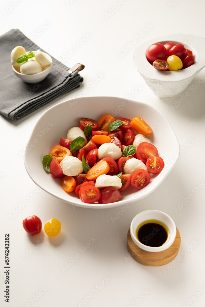 salad with tomatoes and mozzarella cheese salad with tomatoes and mozzarella cheese