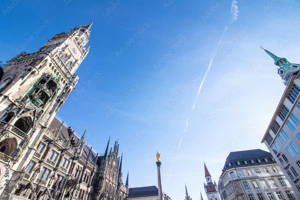 Fototapeta premium munich, marienplatz, germany,