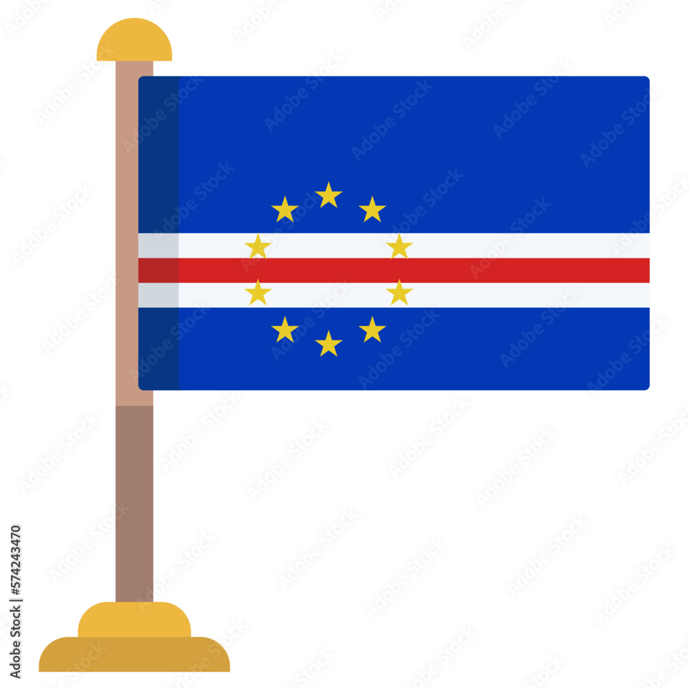 Fototapeta premium Cabo Verde flag icon
