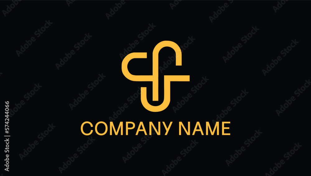 Minimal cf and sf initial monogram logo Minimal cf and sf initial monogram logo