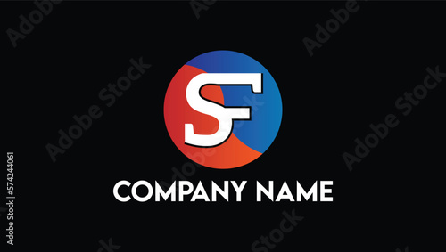 Letter SF Initial Minimal Logo Design