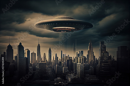 UFO sighting - Generative AI illustration