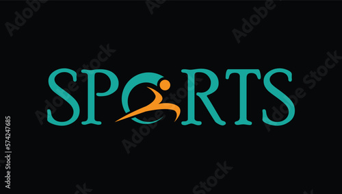 Minimal Sports wordmark Logo photo