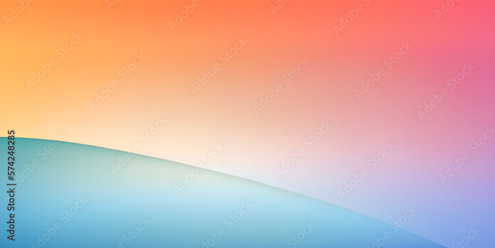 Simple Soft Wave Background, Modern Bright Pastel Yellow Orange color Design. Used as banner, presentation or wallpaper - generativ ai