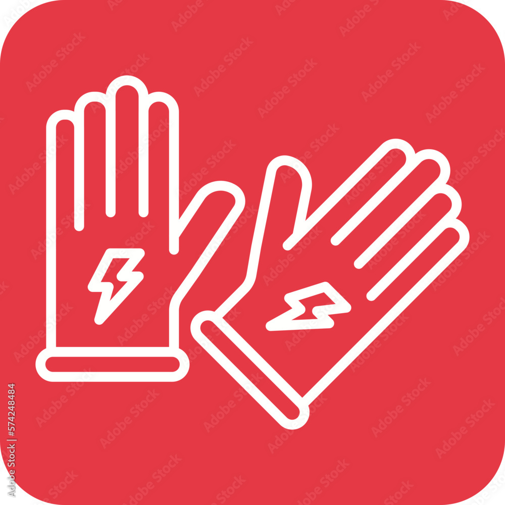 Fototapeta premium Electrician Gloves Icon