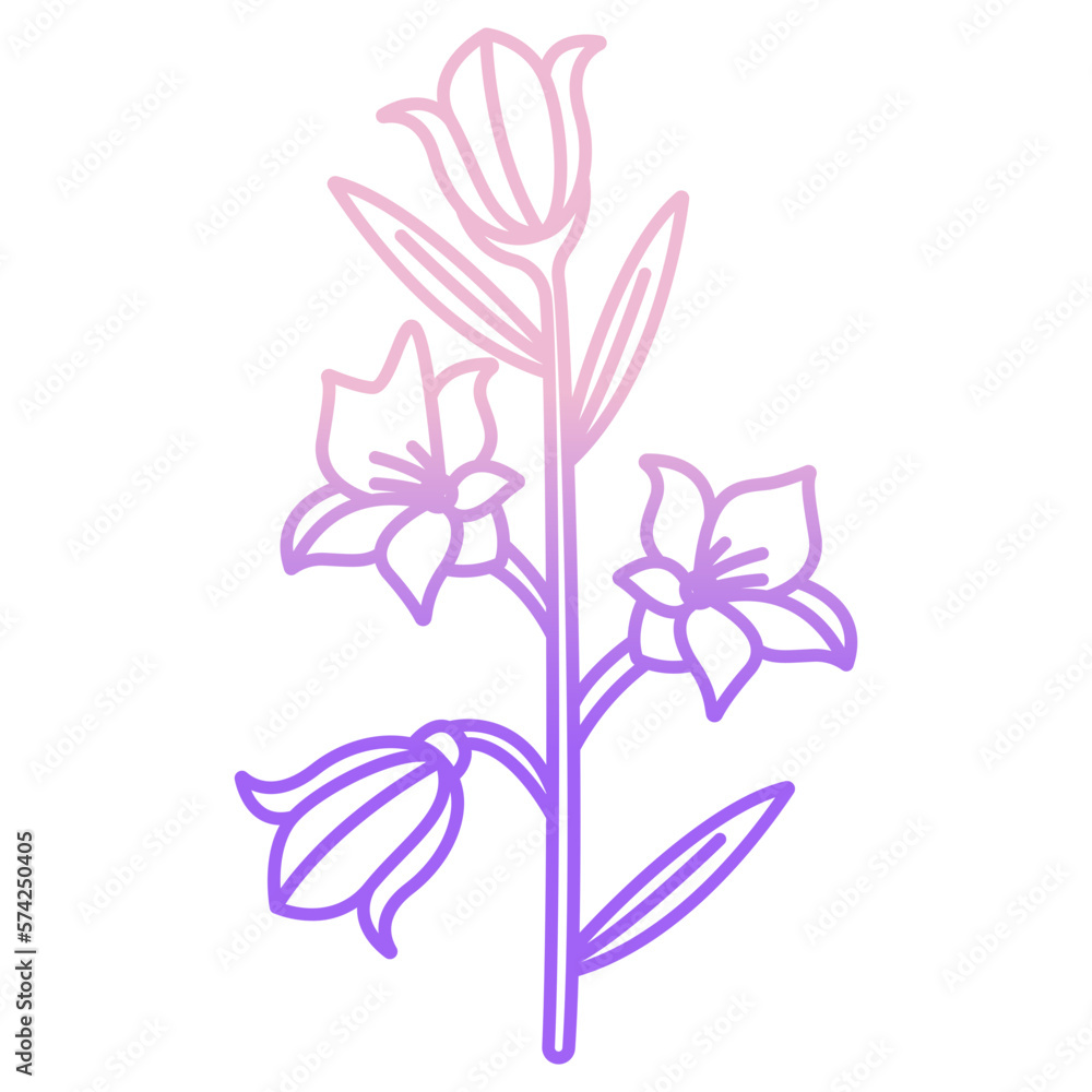 Blue Bell flower icon