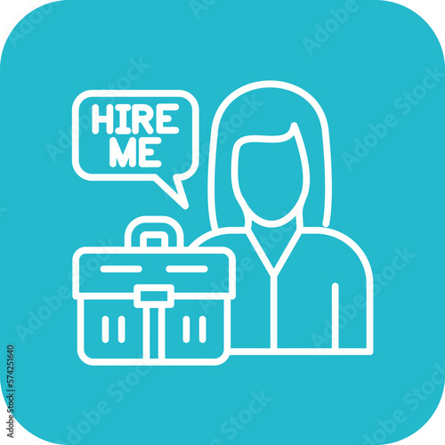 Job Seeker Female Icon