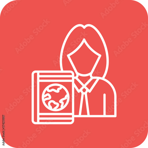 Travel Agent Female Icon