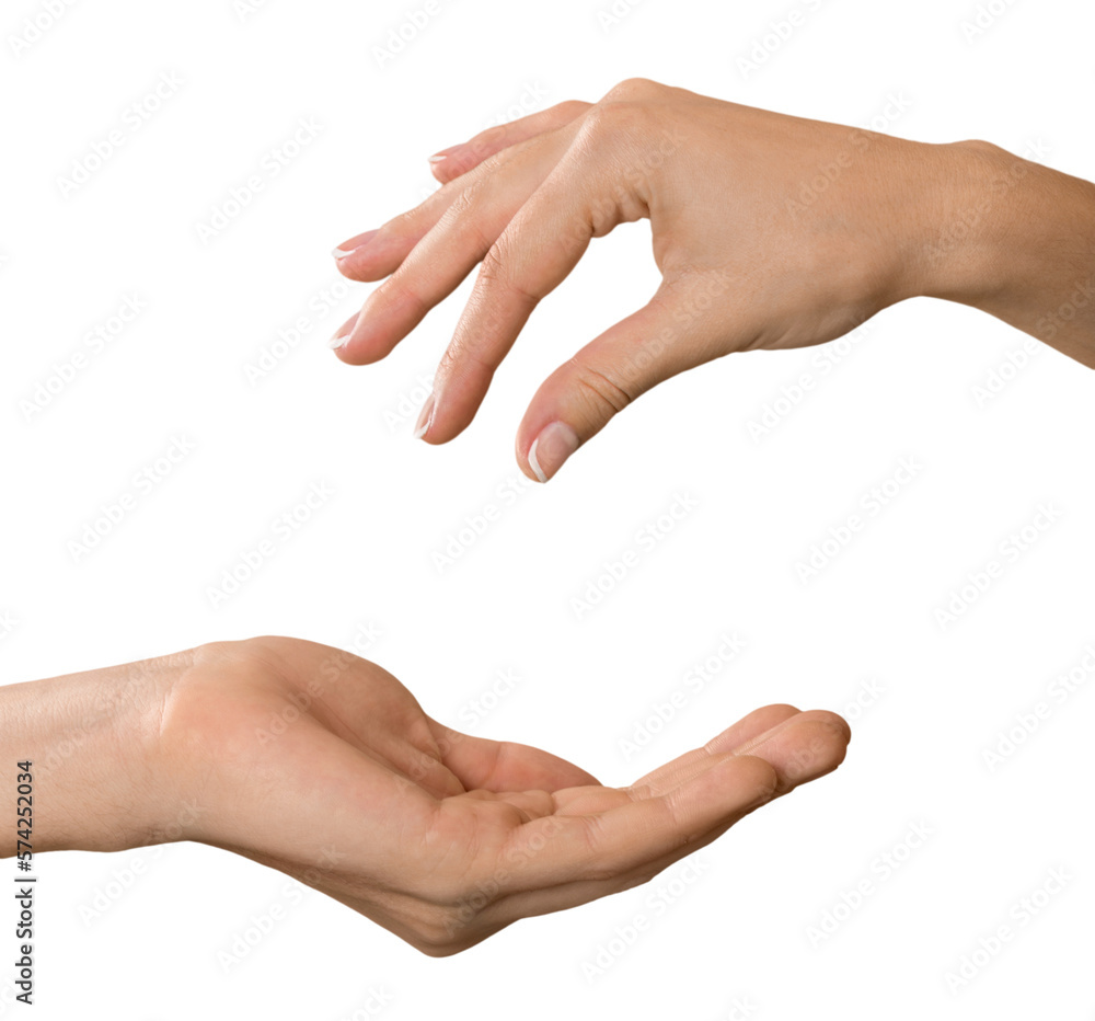 Empty hand giving something to other hand Empty hand giving something to other hand
