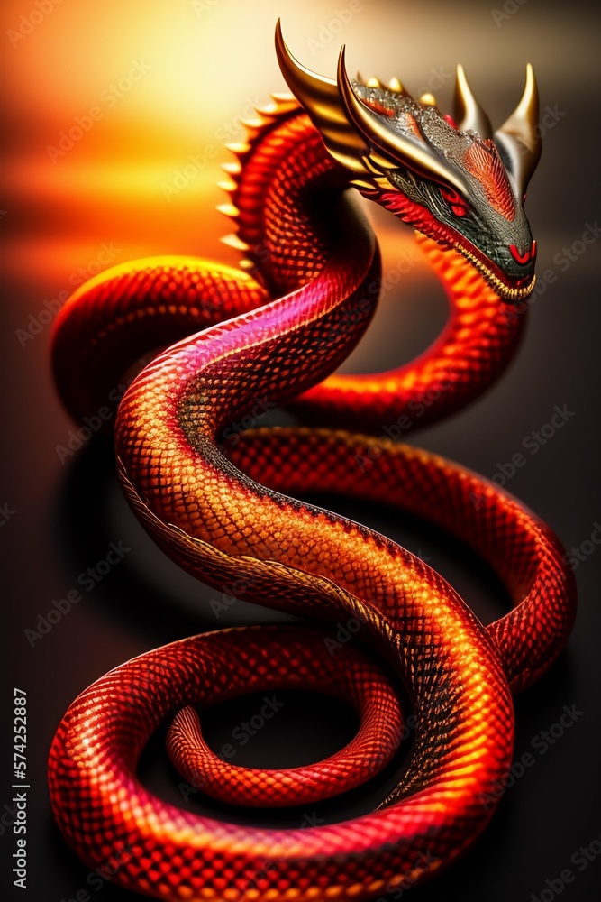 Fototapeta premium red dragon