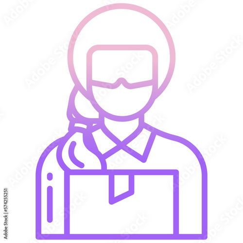 Delivery woman icon © Icongeek26