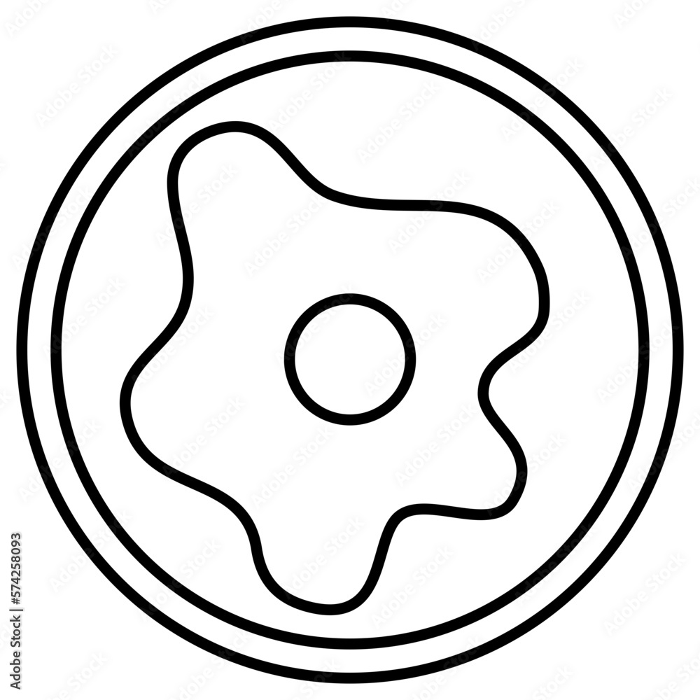 sunny side up. fried egg icon