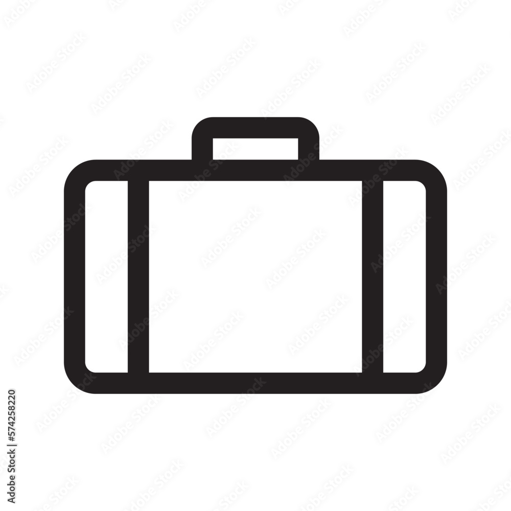 Suitcase outline icon. Vector graphics Suitcase outline icon. Vector graphics
