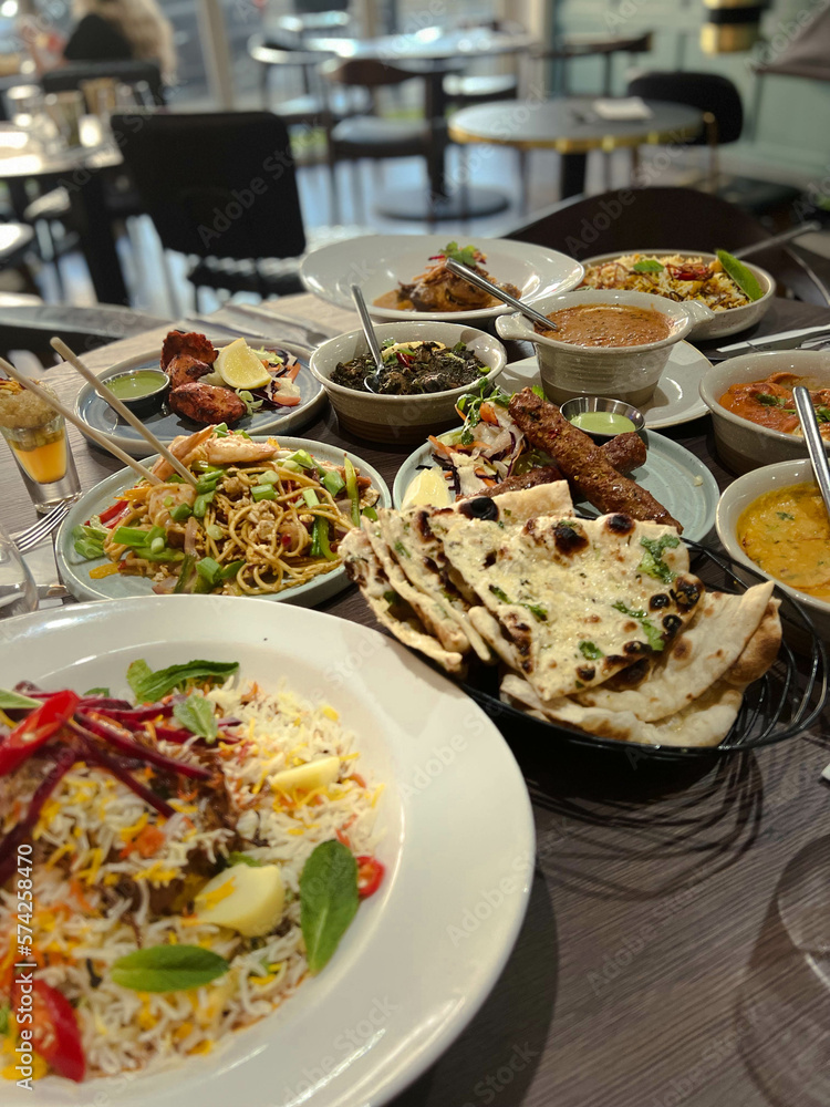 Restaurant standard indian food dishes 