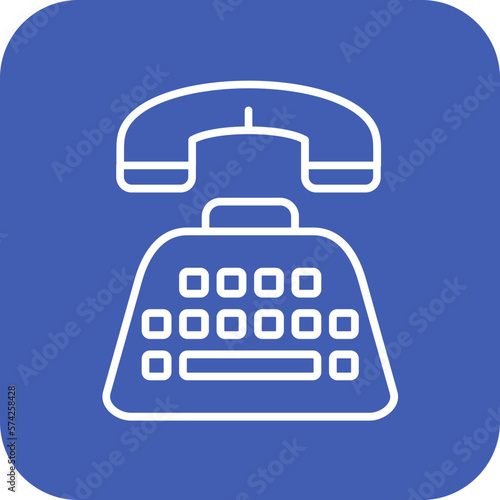 Telephone Typewriter Icon