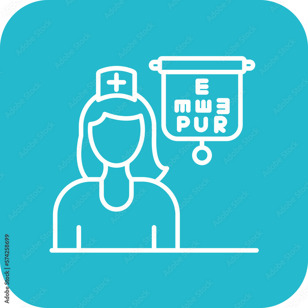 Ophthalmic Nurse Female Icon Ophthalmic Nurse Female Icon