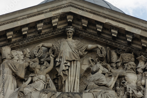 Paris, France - Aug 2022: Pantheon building in Latin quarter. High quality photo