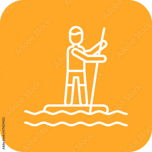 Standup Paddleboarding Icon